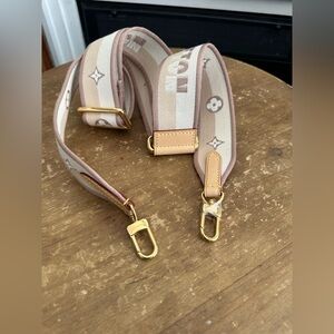 Louis Vuitton Beige and Cream Beige Bandouliere Crossbody Strap